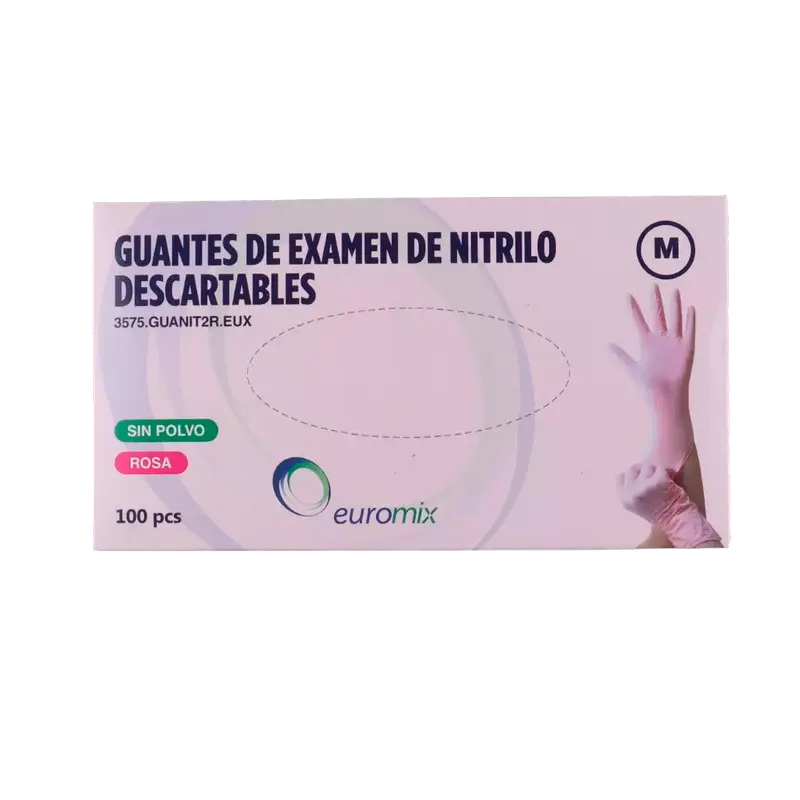 Guantes Nitrilo Rosa